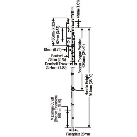 Strybuc Manual Tongue Lock 850-2406442